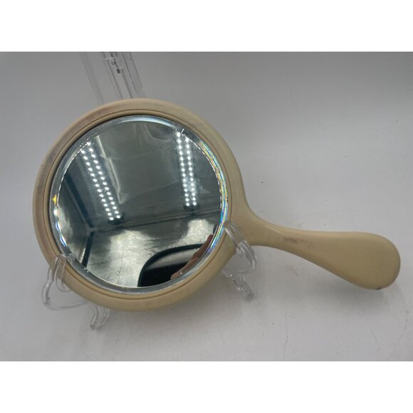 Vintage Ivory Plastic Handheld Mirror Handle - Picture 2 of 8